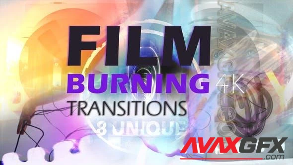 Film Burning Transitions 4K 49416398 Videohive