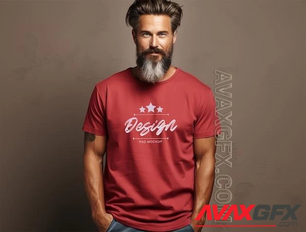 Luxury t shirt mockup design psd template 86358659