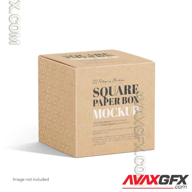 Square cardboard box side view psd mockup 85935183