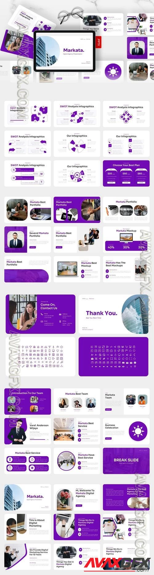 Markata - Digital Agency PowerPoint Template