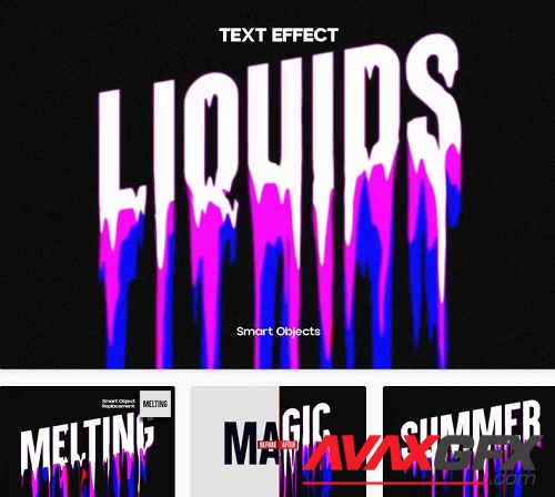 Liquid Melting Text - AWJCW94