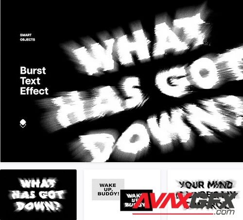 Burst Text Effect - 91623798