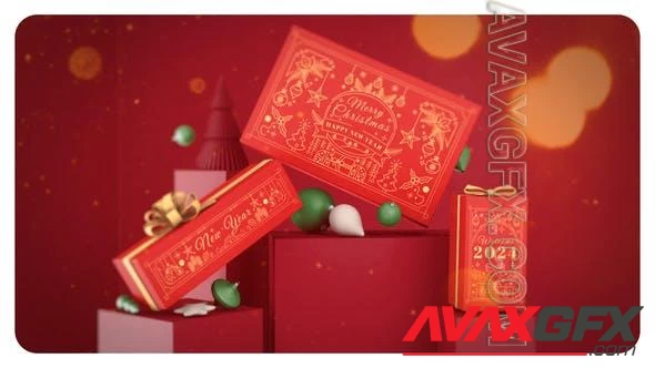 Christmas Gift Box Greetings 49389576 Videohive