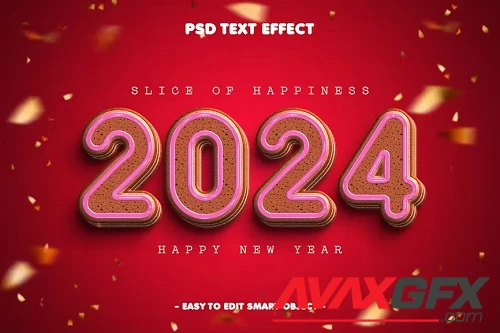 New Year 2024 Cake Text Effect Layer Style - S4DMXN8