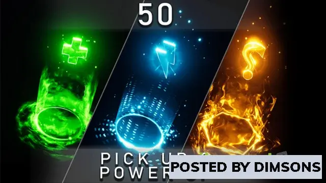 Unreal Engine Visual FX 50 Unique Pick Ups and Power Ups VFX Pack v4.26-4.27, 5.0-5.3