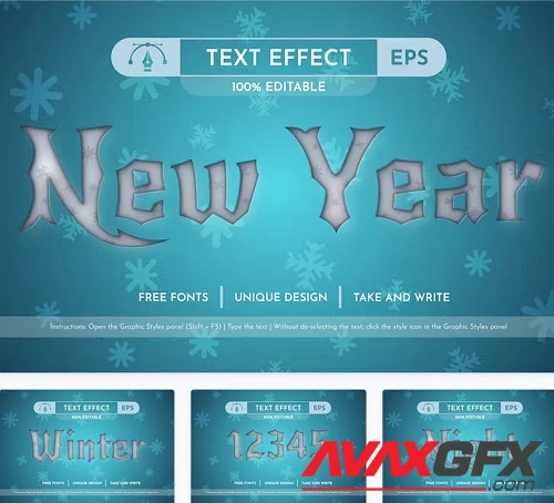 New Year - Editable Text Effect - 91567223