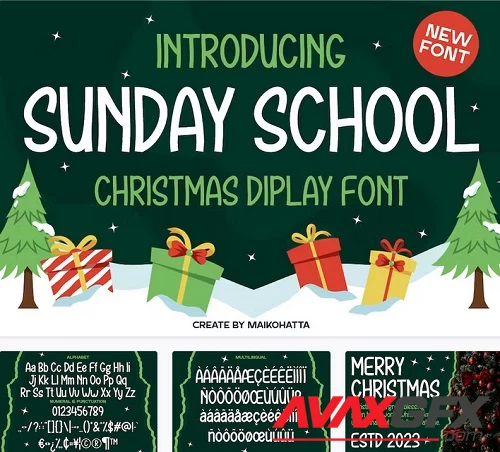 Sunday School - Christmas Display Font - Y2HY5P5