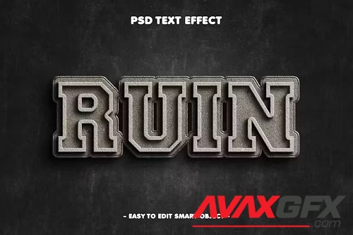 Ruin Grunge Texture Text Effect - DE5CB8F