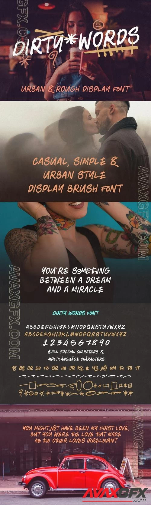 Dirty Words Brush Font D7TVSBK