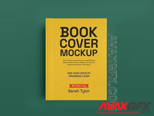 Hard book cover mockup 86647112