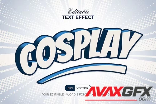 Cosplay Text Effect Comic Style - 91608819