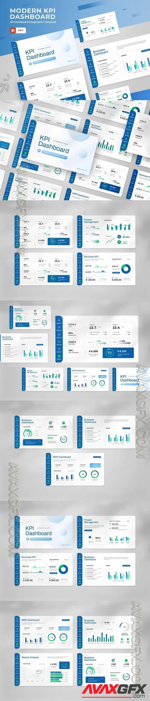 KPI Dashboard Powerpoint Template