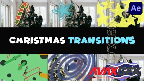 Christmas Cartoon Transitions | After Effects 49142575 Videohive