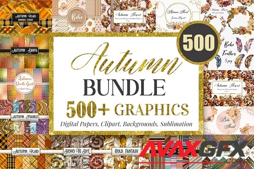 Autumn Graphics Bundle - 52 Premium Graphics