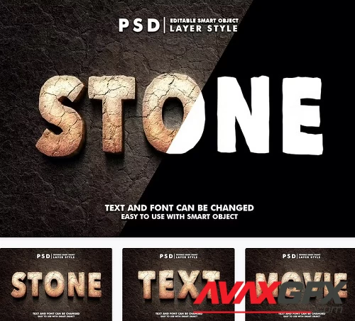 Stone Editable Text Effect - 5XRP652