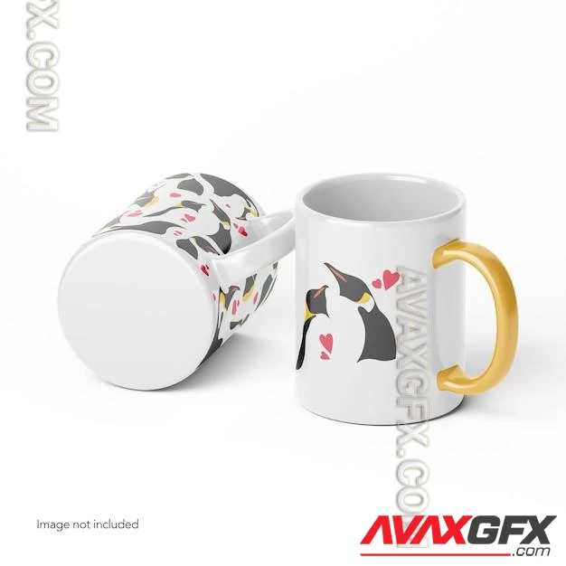 Two ceramic mugs psd mockup 85935652