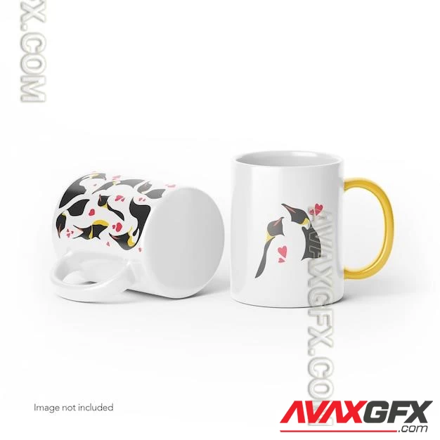 Two ceramic mugs psd mockup 85935530