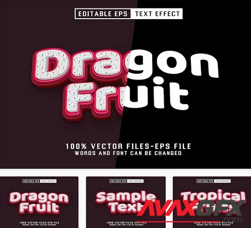 Dreagon Fruit Editable Text Effect - JVH75WW
