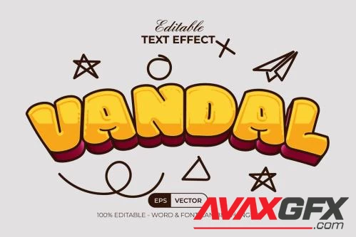 Vandal Text Effect Fun Style - 91619225