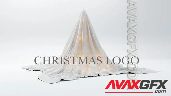 Christmas logo hidden under a white cloth 48937394 Videohive
