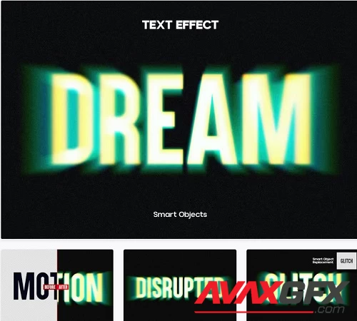 Glitch Distortion Text Effect - 3A3DGTJ