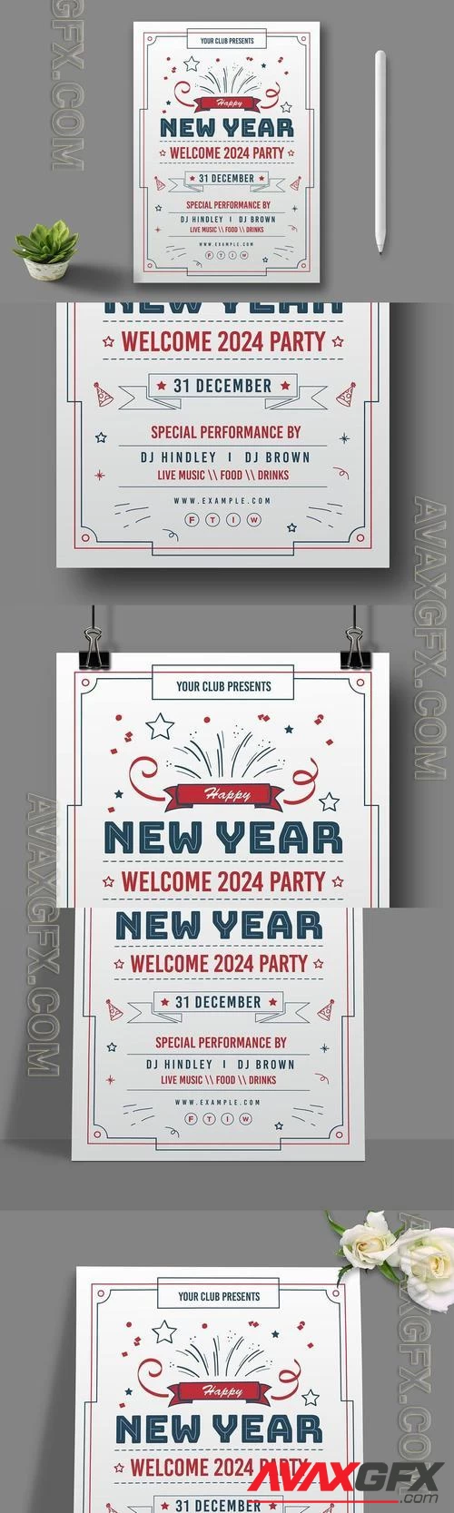 Happy New Year Poster 2024