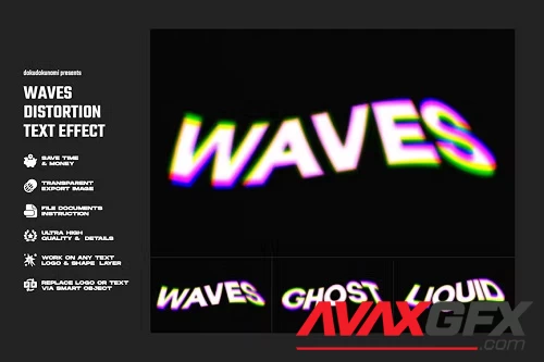 Waves Distortion Text Effect - YQKJLGU