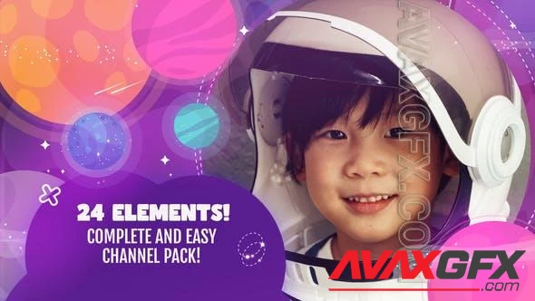 Kids Tv Streaming And Youtube Channel Pack Space Themed 49000302 Videohive