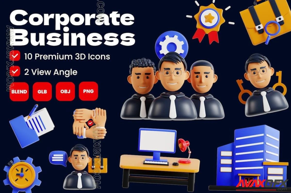 Corporate Business 3D Icon