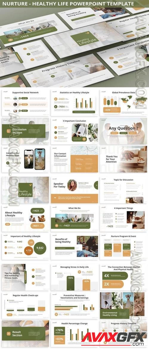 Nurture - Healthy Life Powerpoint Template