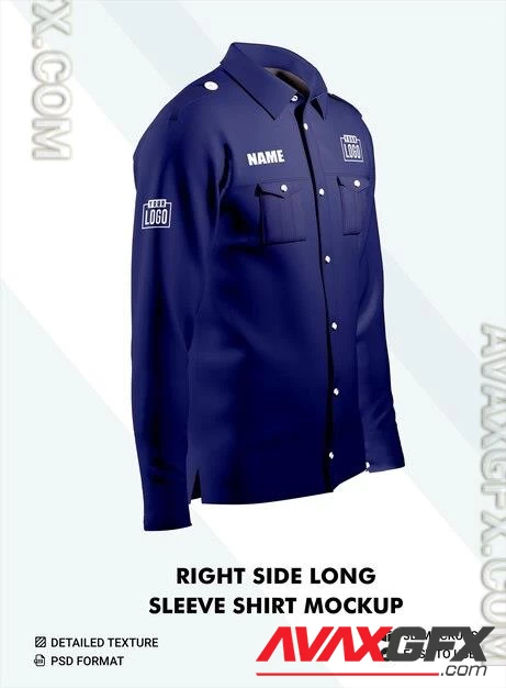 Dress shirt mockup long sleeve PSD