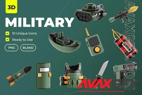 Military 3D Illustration ZA97P6V