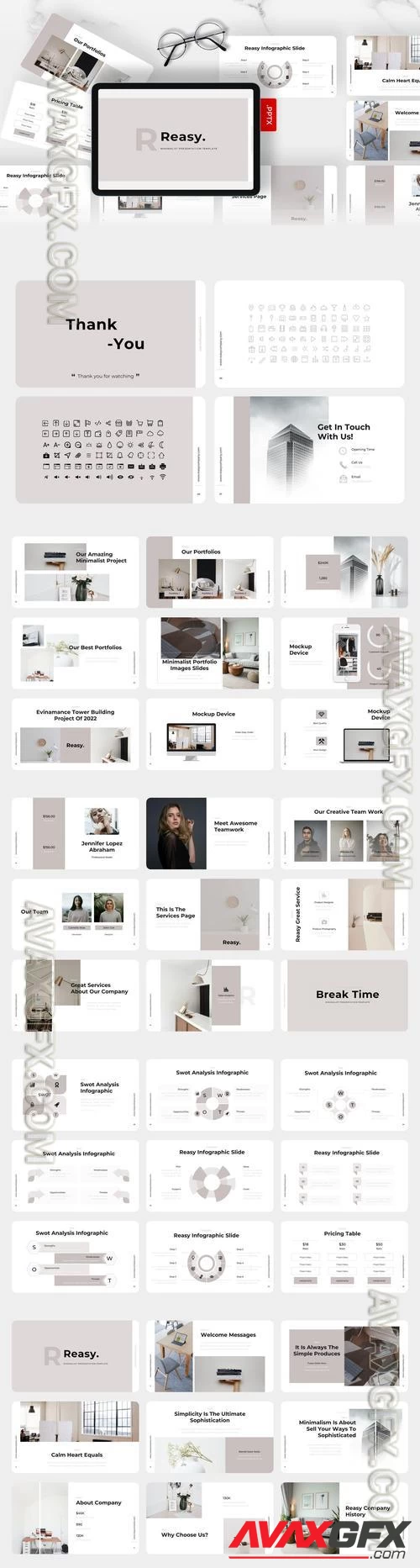 Reasy - Minimalis PowerPoint Template