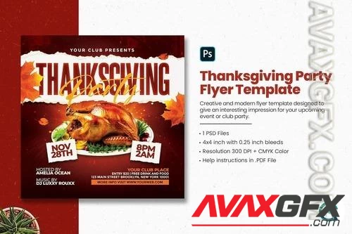 Thanksgiving Party Flyer