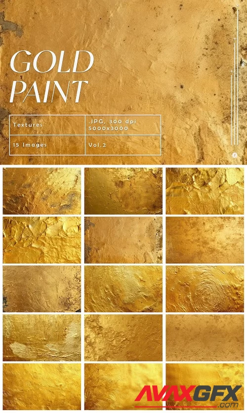 Gold Paint Textures Vol.2 - 3V4P7LP