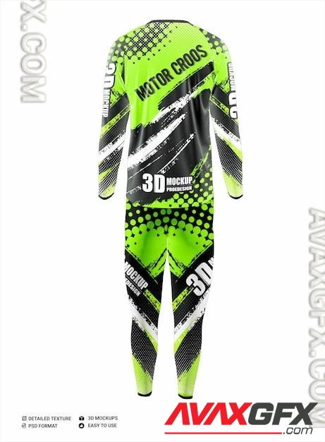 Motocross pants jersey mockup