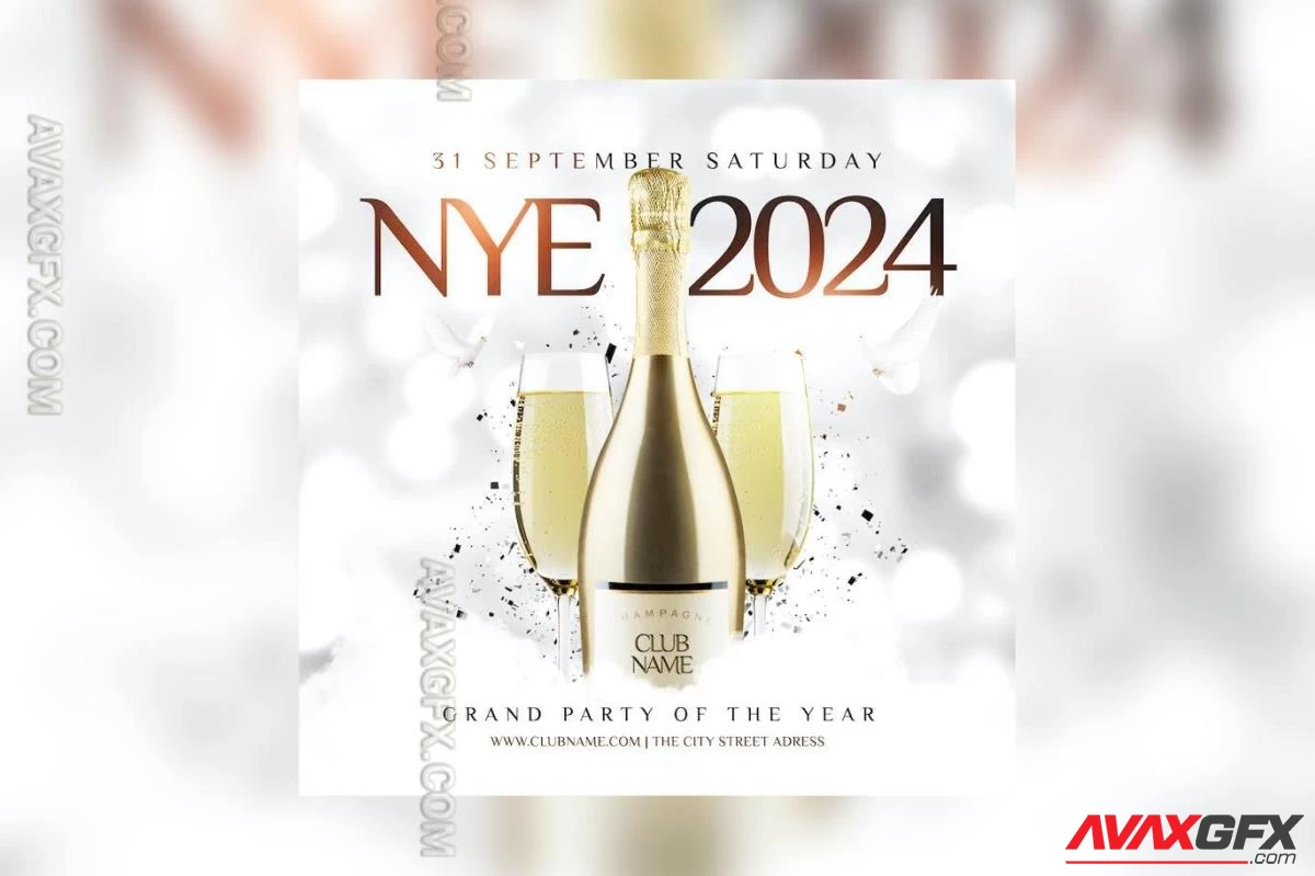 New Year Flyer 7D9FP48