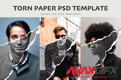 Torn Paper PSD Template - AJ7RXBQ