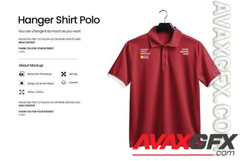 Hanger Polo Shirt Mockup TBPZQRP