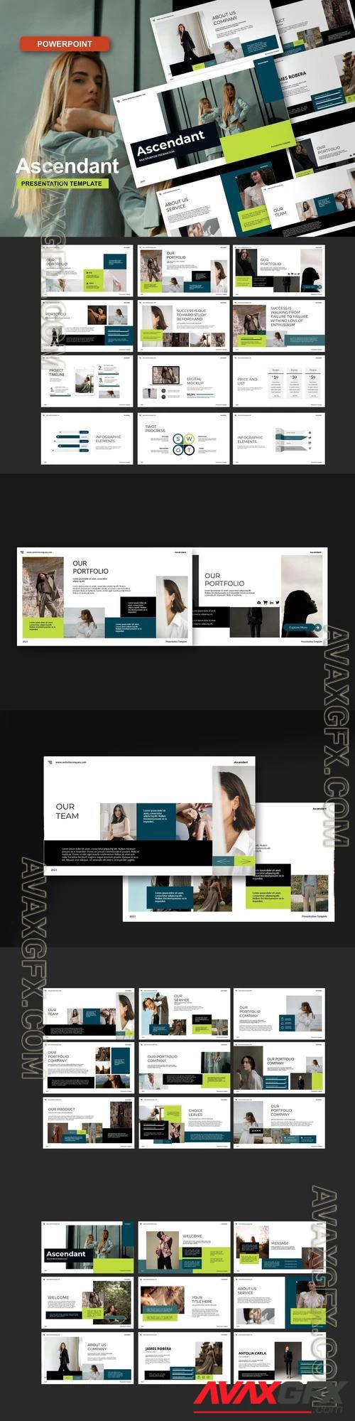 Ascendant Powerpoint Template US7FPWZ