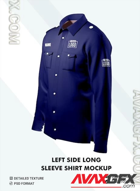 Dress shirt mockup long sleeve PSD