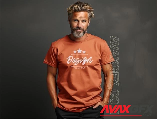 Luxury t shirt mockup design psd template 86358486