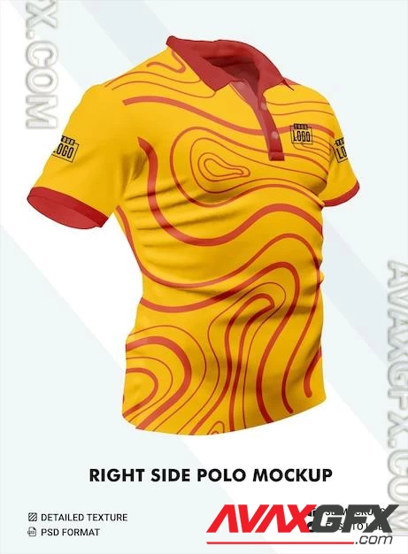 Polo tshirt short sleeve mockup PSD