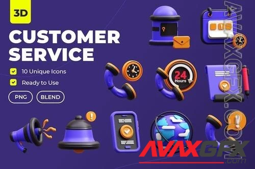 Customer Service 3D Illustration L5NATXP