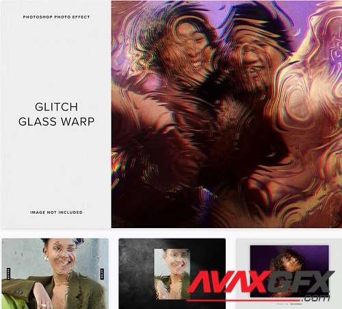 Glitch Glass PSD Photo Effect - PDCB682