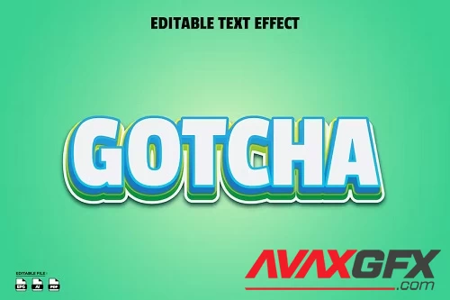 Gotcha editable text effect - 6NUJEC2