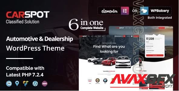 Themeforest - CarSpot v2.4.2 Automotive Car Dealer Wordpress Classified Theme 20195539 NULLED