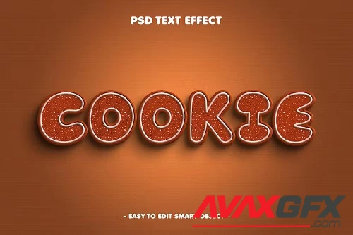 Cookie Editable Psd Text Effect - B49Q9ZW