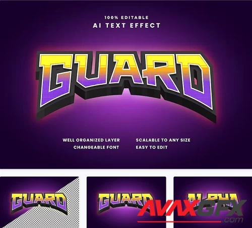 Guard Text Effect - LLXASJ4