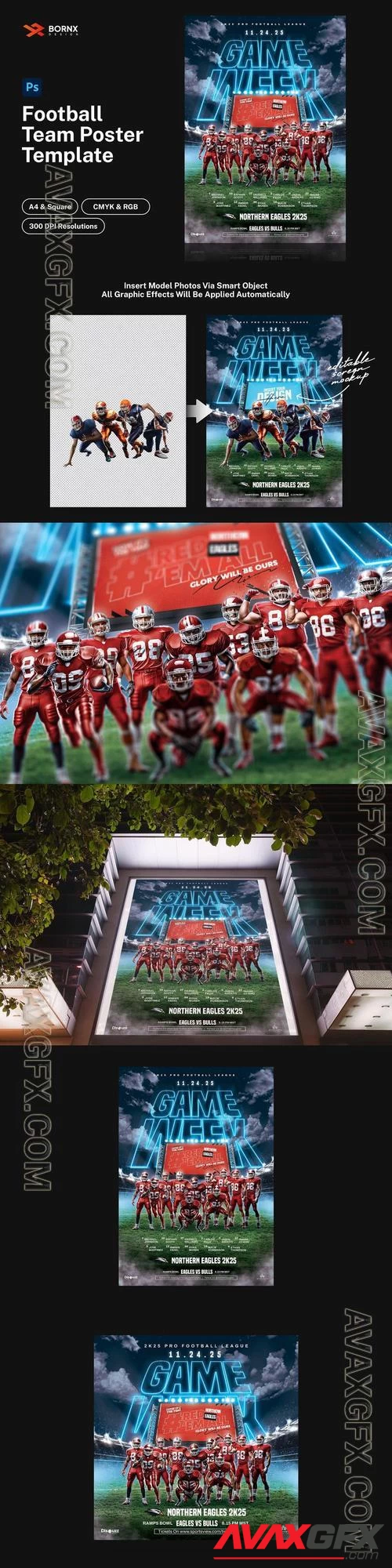 Football Team Poster Template